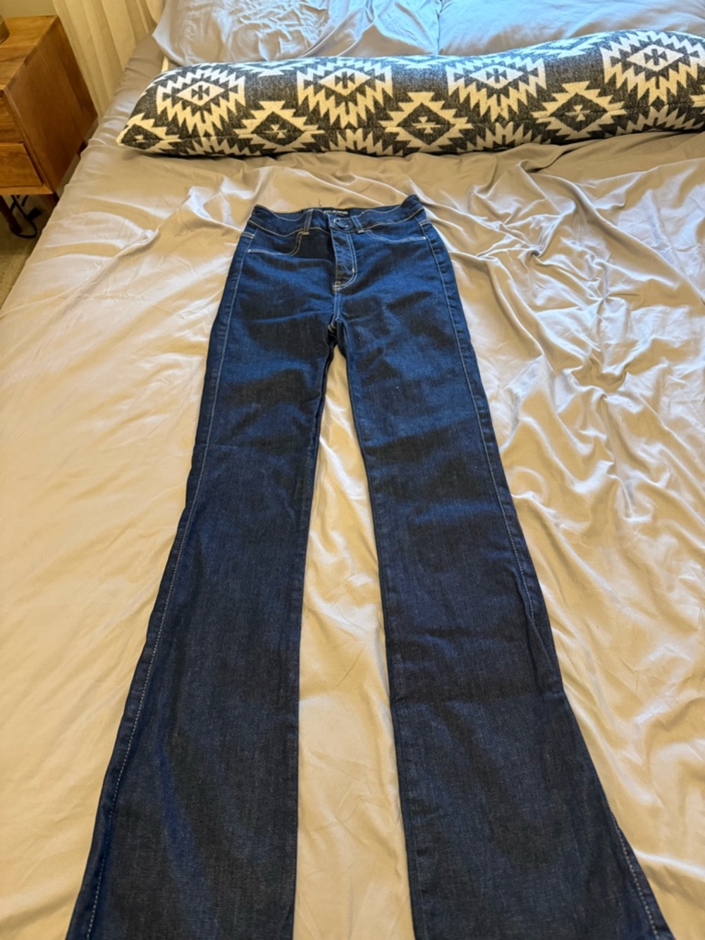 FITJEANS High-Rise Dark Navy Flare Jeans small regular length - Picture 4 of 4